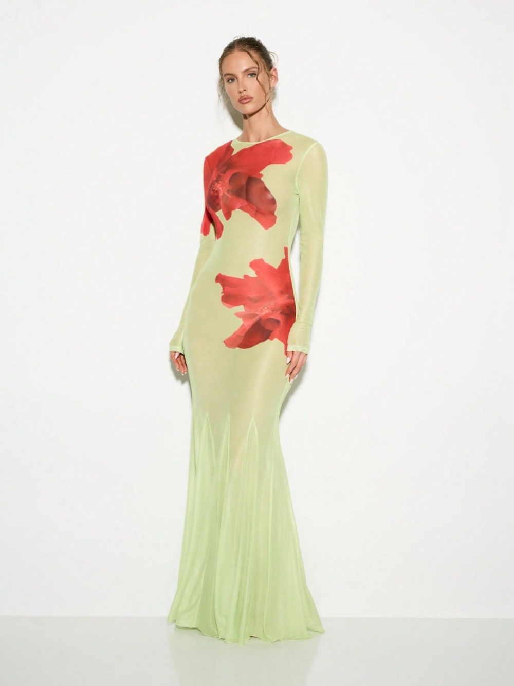 KZN Sheer Mesh Maxi Dress Coverup Size XL
